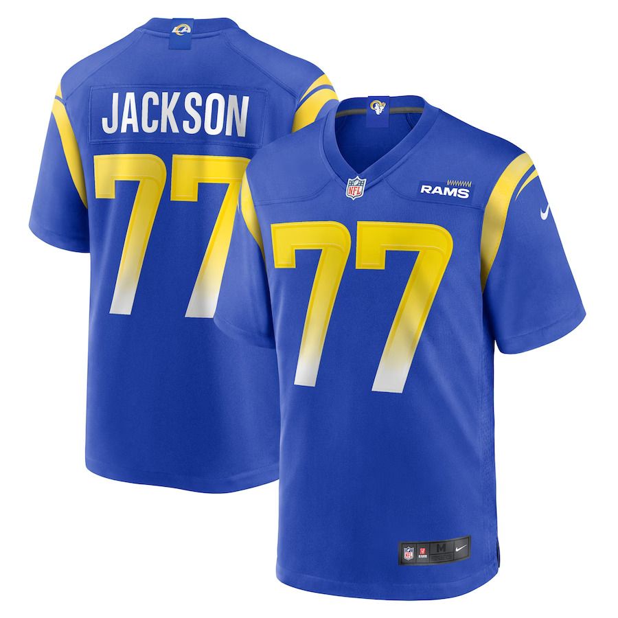 Men Los Angeles Rams 77 AJ Jackson Nike Royal Game Player NFL Jersey